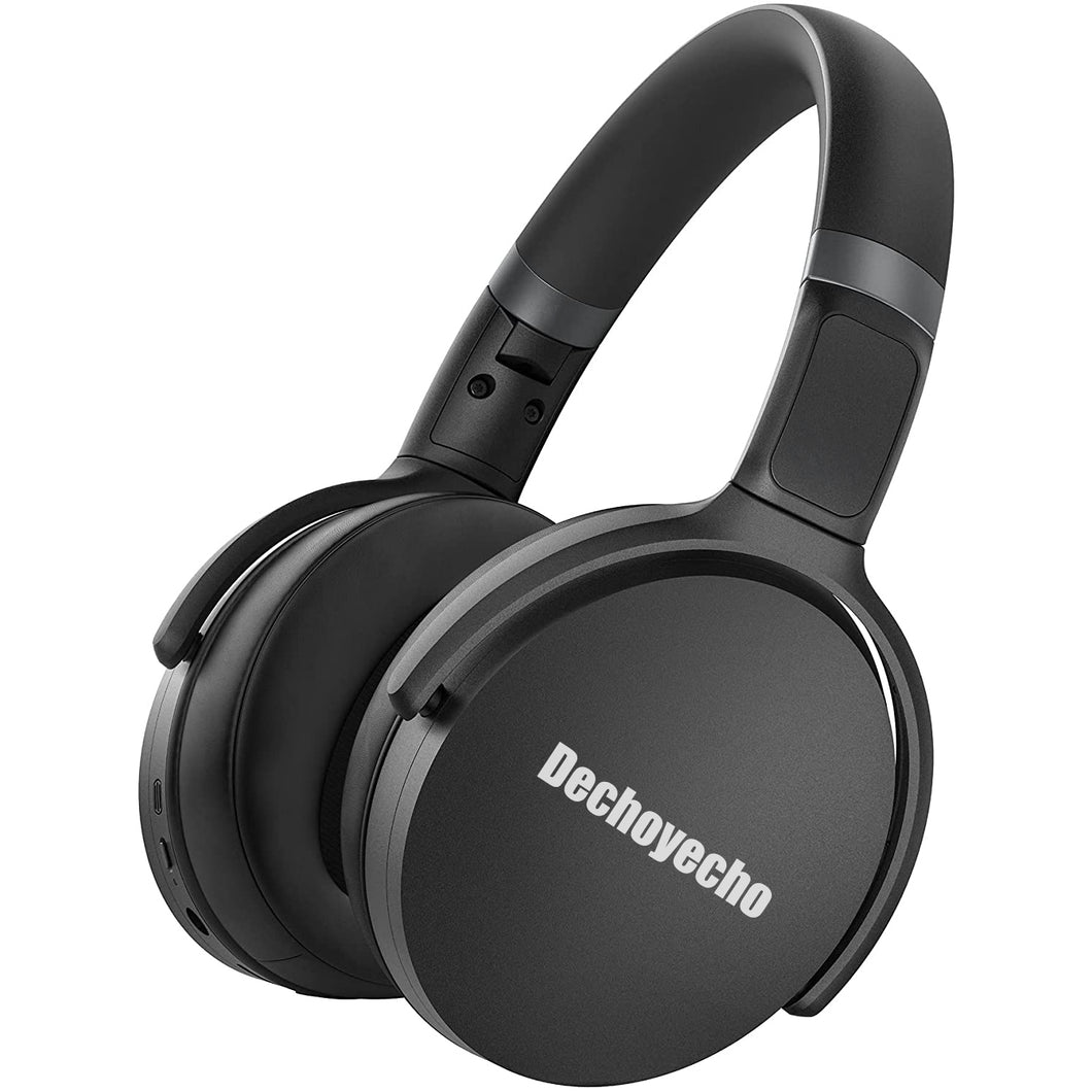 Dechoyecho  Bluetooth Wireless Headphone with Active Noise Cancellation, Fast Charging, Virtual Assistant Button, Foldable