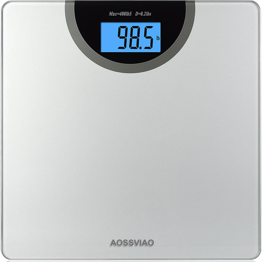 AOSSVIAO Digital Body Weight Scale with Step-On Technology and Backlight Display