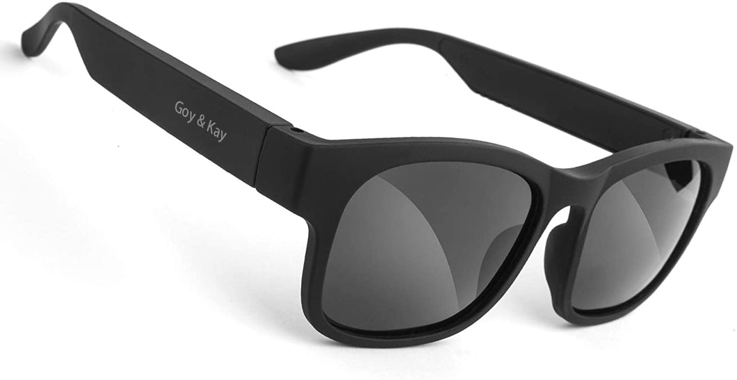 Goy & Kay Smart Glasses Wireless Bluetooth Sunglasses Open Ear Music&Hands-Free Calling,for Men&Women,Polarized Lenses,IP4 Waterproof,Connect Mobile Phones and Tablets